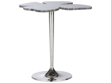 Chelsea House Petal 26" Black Brown Silver Side Table - Petrified Wood CH385298