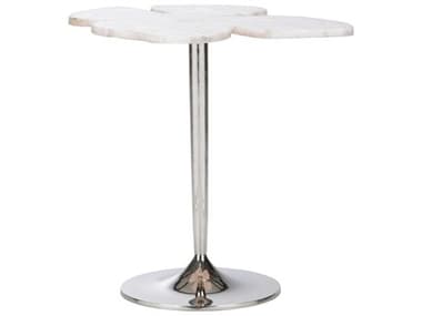 Chelsea House Petal 26" Wood Pink White Silver Side Table - Rose CH385300