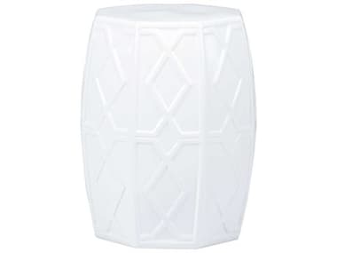 Chelsea House Shayla Copas 15" White Accent Stool CH385333