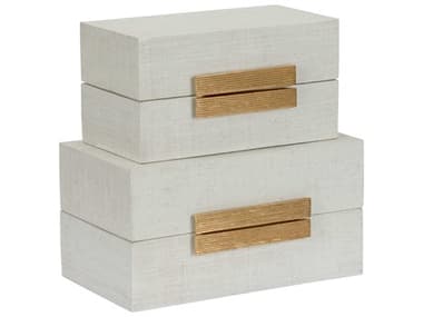 Chelsea House Claire Bell Raffia Boxes - White (S2) CH385491