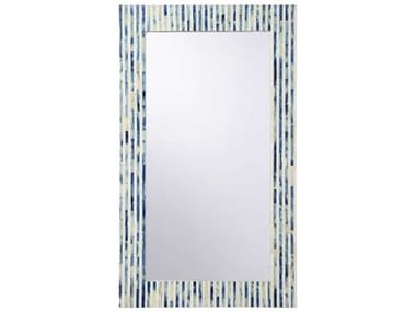 Chelsea House Cambridge Blue White Rectangular Wall Mirror CH385631