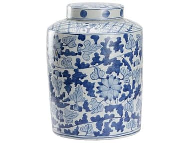 Chelsea House Blue White Song Leaf Ginger Jar CH385837