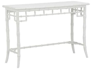 Chelsea House Bamboo 75" Rectangular Wood White Console Table CH385904