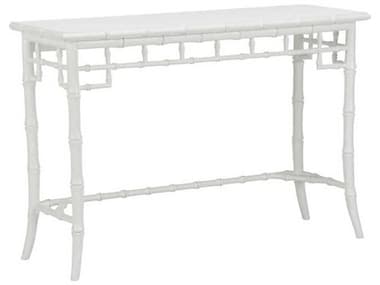 Chelsea House Bamboo Rectangular Wood White Console Table CH385904