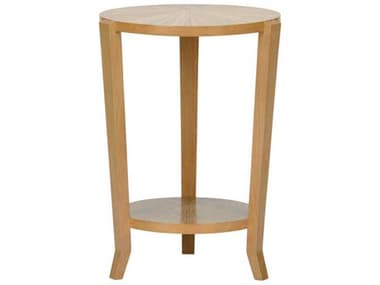 Chelsea House Pasha 17" Round Wood Natural Brown End Table CH385914