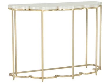 Chelsea House Lotus Flower Capiz Gold Natural White Console Table CH385918