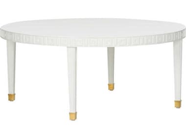 Chelsea House Lindsay Street Round Wood White Coffee Table CH385923