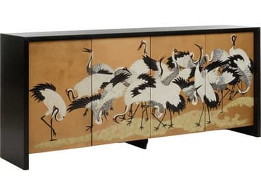 Chelsea House Crane 86" Black Sideboard CH385959