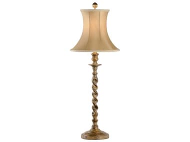 Chelsea House Bill Cain Barley Twist Gold Green Table Lamp CH68090