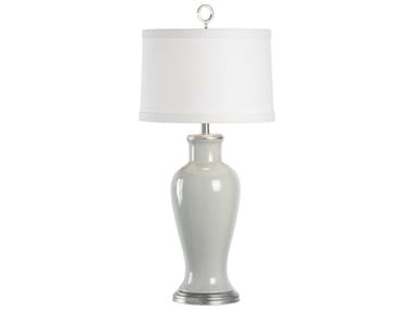 Chelsea House Pam Cain Grey Vase Gray Silver Table Lamp CH68725