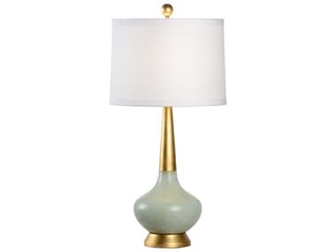 Chelsea House Pam Cain Eden Green Gold Table Lamp CH68778