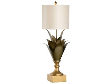Chelsea House Large Agave Brown Gold Green Table Lamp CH68822