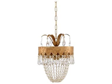 Chelsea House 10" Gold Crystal Pendant CH69135