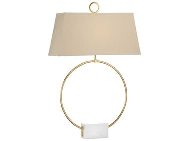 Chelsea House Bradshaw Orrell Ring Gold White Table Lamp CH69162