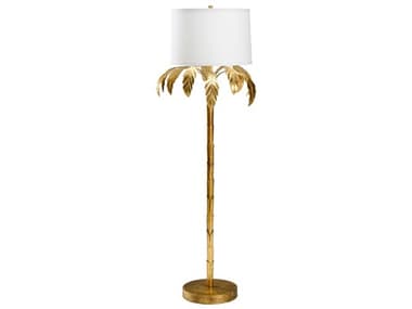 Chelsea House Bradshaw Orrell Palm 65" Tall Floor Lamp - Gold CH69230