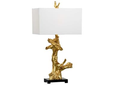 Chelsea House Claire Bell Branch Gold Black Table Lamp - CH69238