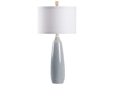 Chelsea House Pam Cain Gulf City Blue Cream Gray Table Lamp - Blue/White CH69461