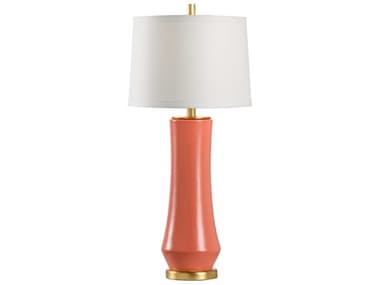Chelsea House Jamie Merida Landover Pink Gold Orange Table Lamp - Coral CH69466