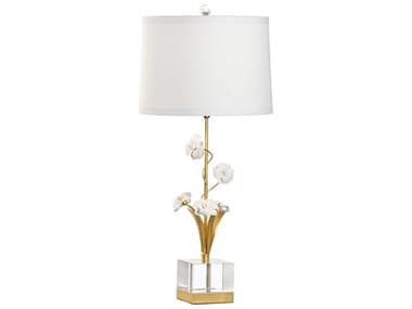 Chelsea House Large Orchid Gold White Table Lamp CH69573