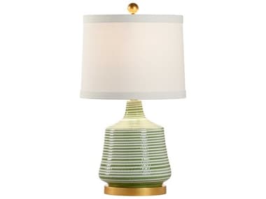 Chelsea House Beehive Green White Table Lamp - CH69718