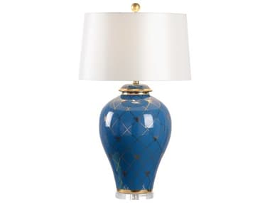 Chelsea House Shayla Copas Ginger Jar Blue Gold Table Lamp - CH69767