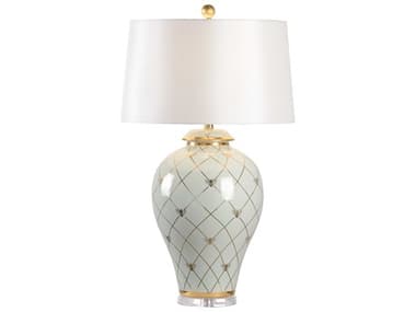 Chelsea House Shayla Copas Ginger Jar Green Gold White Table Lamp - Frostworks CH69769