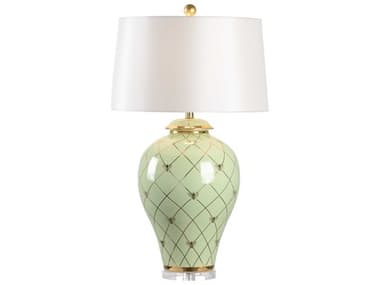 Chelsea House Shayla Copas Ginger Jar Pistachio Gold Green Table Lamp - CH69770