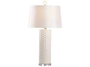 Chelsea House Shayla Copas April Honeycomb Table Lamp - White CH69773