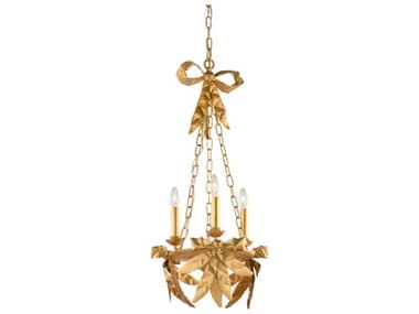 Chelsea House Bow 3-Light Gold Leaf Candelabra Chandelier CH70244