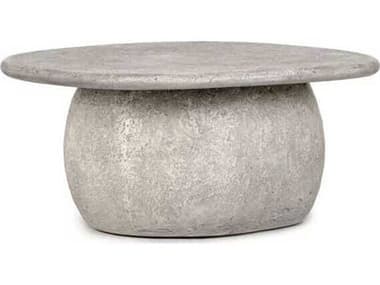 Classic Home Outdoor Britney Light Grey Concrete Round Coffee Table CHO51031437