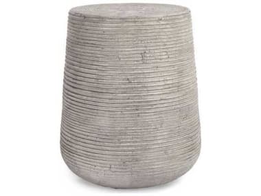 Classic Home Outdoor Nellie Rough Light Grey Concrete Round End Table CHO51031461