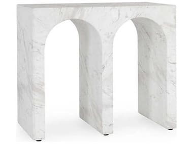 Classic Home Outdoor Marmo Ivory, Gray Concrete Rectangular End Table CHO51031622