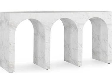 Classic Home Outdoor Marmo Ivory, Gray Concrete Rectangular Console Table CHO51031623