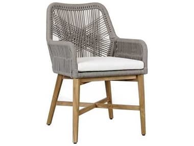 Classic Home Outdoor Marley Ash Gray, Brown Wood Cushion Dining Chair CHO53051375