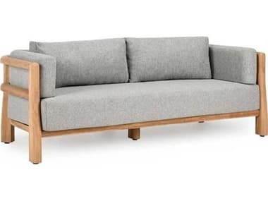 Classic Home Outdoor Aston Natural, Gray Wood Teak Sofa CHO53051616