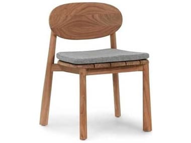 Classic Home Outdoor Aston Natural Wood Cushion Dining Chair CHO53051617