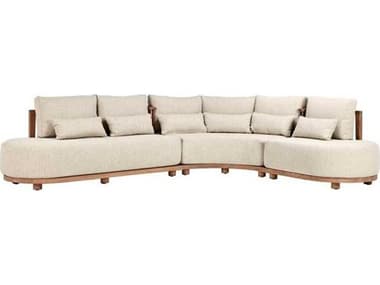 Classic Home Outdoor Isla Natural Wood Cushion Sofa CHO53051620