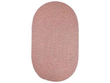 Colonial Mills Milton Houndstooth Tweed Red Oval Area Rug CION79RGOVA