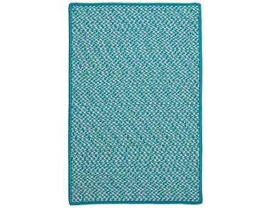 Colonial Mills Outdoor Houndstooth Tweed Rectangular Turquoise Area Rug CIOT57RGREC
