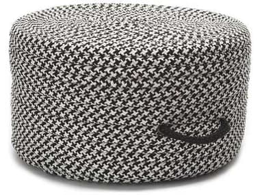 Colonial Mills Houndstooth 20" Black White Ottoman CIUF49PFROU