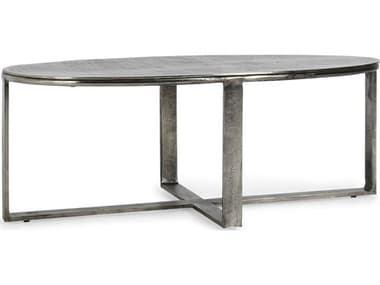 Classic Home Flores Oval Metal Nickel Coffee Table CLH51005888