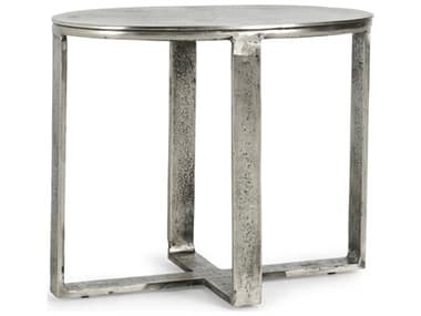 Classic Home Flores Oval Metal Nickel End Table CLH51005889