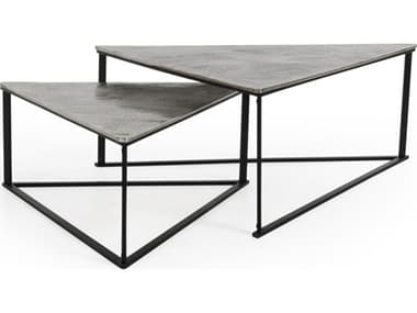 Classic Home Burton Concrete Black Coffee Table Set of 2 CLH51011726