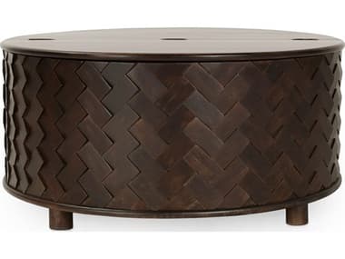 Classic Home Shira Round Wood Kona Brown Coffee Table CLH51011887