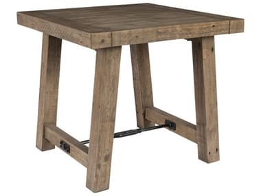 Classic Home Tuscany Square Wood Distressed Brown End Table CLH51030831