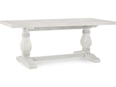 Classic Home Caleb Rectangular Wood Distressed Ivory Dining Table CLH51031087