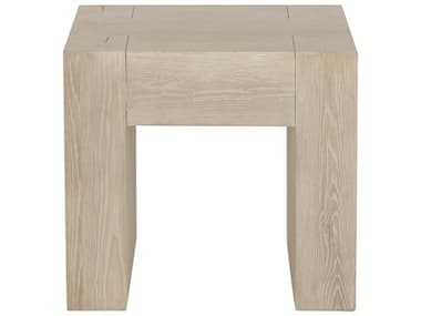 Classic Home Bristol Square Wood Meadow White End Table CLH51031347