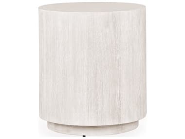 Classic Home Layne Round Wood White Wash End Table CLH51031415