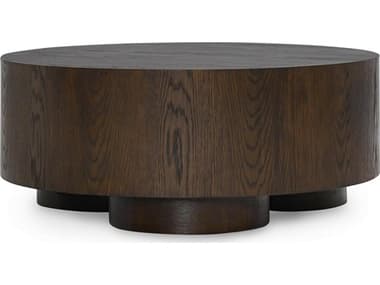 Classic Home Runa Round Wood Brown Coffee Table CLH51031679