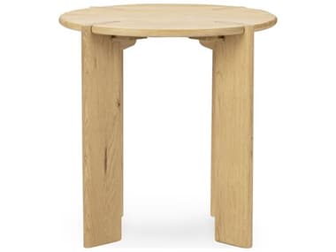 Classic Home Kering Round Wood Natural End Table CLH51031746